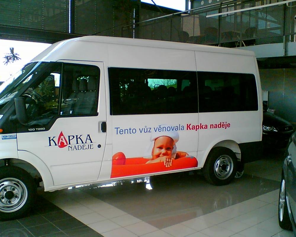 polep na autě